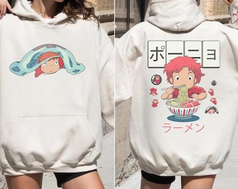 Ponyo Shirt, Sweatshirt, Hoodie, Studio Ghibli Shirt, Princess Mononoke Shirt, Studio Ghibli Gift Shirt, Y2K Shirt
