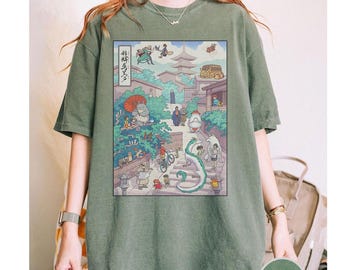 Camiseta, sudadera con capucha y sudadera de Mi vecino Totoro Kodama, camiseta juvenil con personajes de Studio Ghibli, regalo para amantes del anime, cultura japonesa Y2K