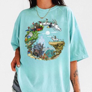 Vintage Ghibli Character Shirt, Sweatshirt, Hoodie,Studio Ghibli Shirt, My Neighbor Totoro Shirt, Studio Ghibli Gift Shirt, Y2K Movie Shirt image 4