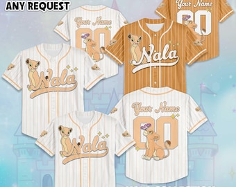 Personalized Nala Baseball Jersey, Custom The Lion King Nala Jersey Shirt, Disney Baseball Fan Lover Gift, Birthday Shirt