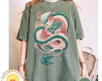 Vintage Spirited Away Haku Shirt, Sweatshirt, Hoodie, Studio Ghibli Shirt, Chihiro, No Face, Haku Shirt, Studio Ghibli Gift Shirt, Y2K Shirt