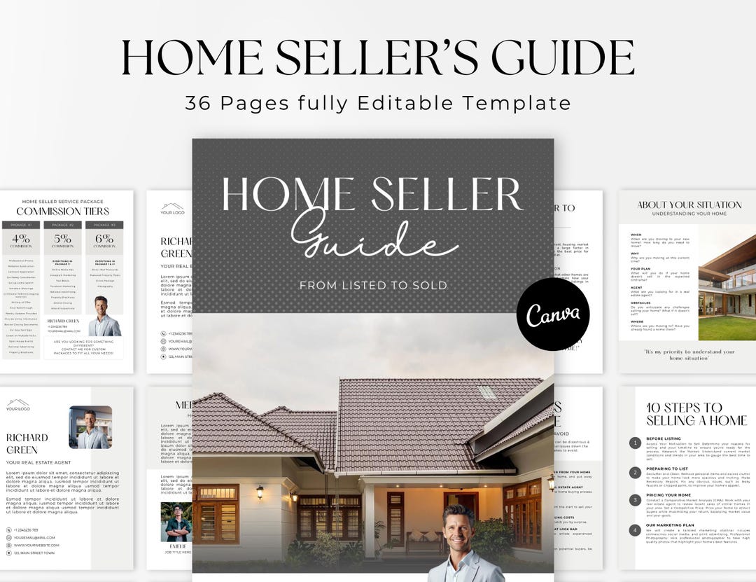 Real Estate Seller Guide Template Canva | Home Selling Presentation ...