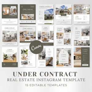 Realtor Social Media Bundle: 15 Realtor Instagram Posts | Grundbesitz Canva Vorlagen