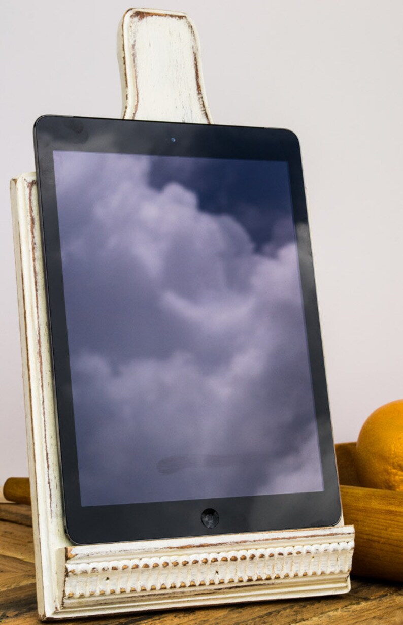 Wood Cookbook Stand Ipad Docking Etsy