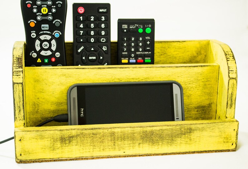 Yellow Wood Remote Docking Station for iPad or Smartphone Etsy