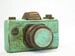 Vintage Camera Distressed Teal Wood Camera Rustic Home Decor Gift for Photographer Wooden Home Accessories Rustic Bookshelf Item Wood Camera 