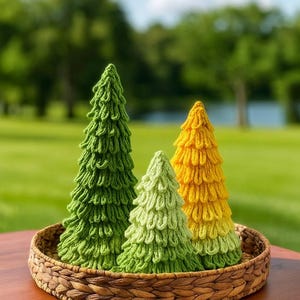 Christmas Pine Tree Crochet Pattern, Easy To Advanced Tutorial, Amigurumi PDF For Download 2825AT24