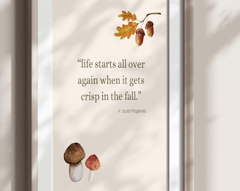 Fall Quote Print | Unframed Physical Print | Fall Decor | Autumn Printed Wall Art | Fall Print | Fall Wall Art | Trendy Fall Decor