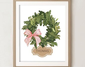 Christmas Personalized Wall Decor | Christmas Printable Wall Art | Holiday Decor | Christmas Decor | Digital Download | Christmas Prints