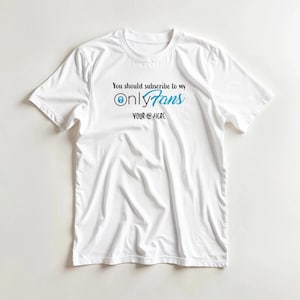 Camiseta con diseño de vinilo - Suscríbete a mi Onlyfans
