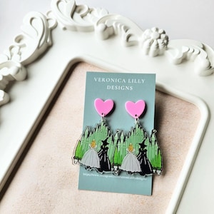 Wicked earrings - Glinda and Elphaba