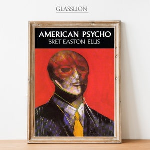 Classic Book Cover  | American Psycho | GLASSLION DIGITAL DOWNLOAD | Printable Art