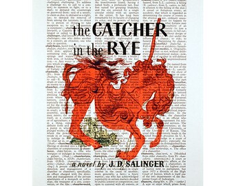 The Catcher in the Rye on a Vintage Dictionary Page