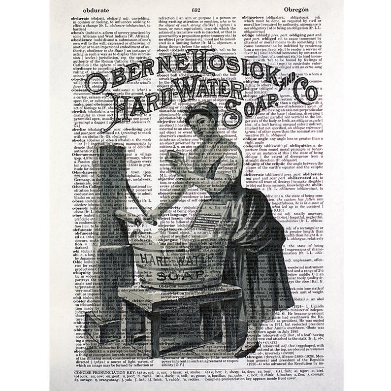 Vintage Laundry Soap Print on a Vintage Dictionary Page | Etsy
