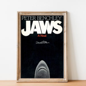 Classic Book Cover  | Peter Benchley | Jaws | GLASSLION DIGITAL DOWNLOAD | Printable Art