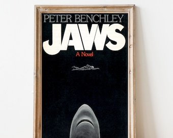 Classic Book Cover  | Peter Benchley | Jaws | GLASSLION DIGITAL DOWNLOAD | Printable Art