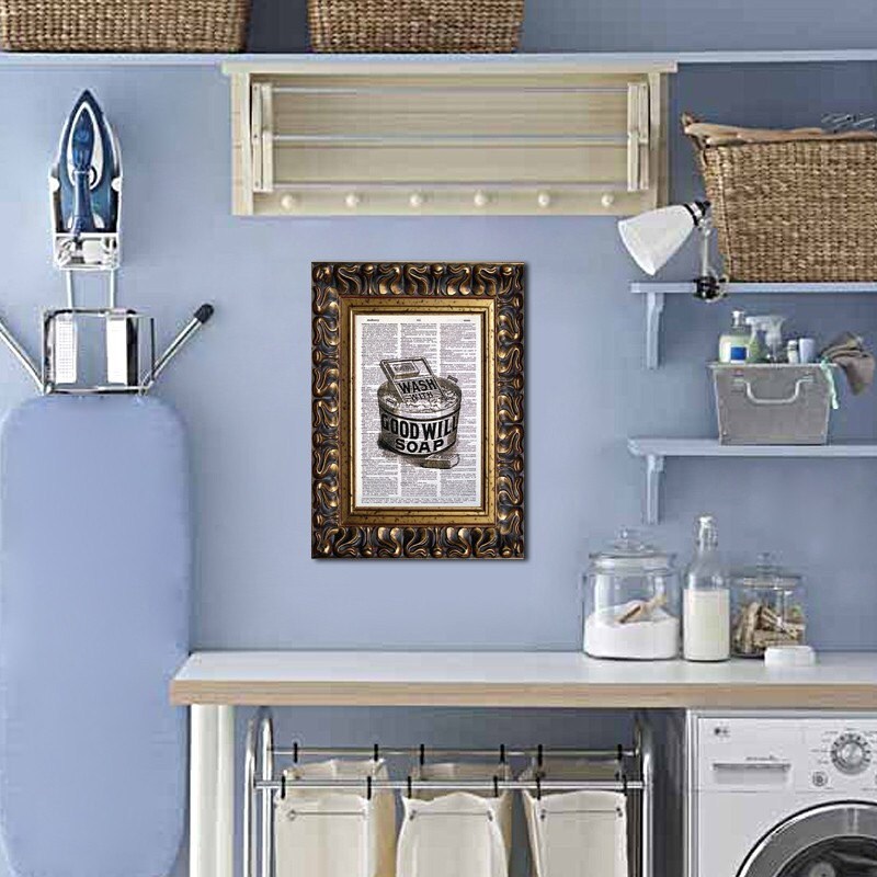 Washboard and Tub Laundry Print on a Vintage Dictionary Page Etsy