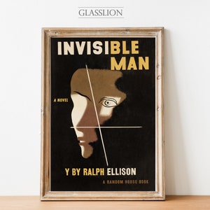 Klassische Buchhülle | Ralf Ellison | Unsichtbarer Mann | GLASSLION DIGITAL DOWNLOAD | Druckbare Kunst