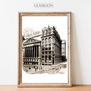 New York Stock Exchange | Financial Art | GLASSLION DIGITAL DOWNLOAD | Printable Art
