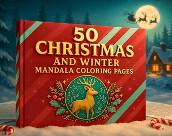 50 Christmas and Winter Mandala Coloring Pages – Festive Designs to Color
