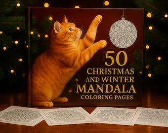 50 Christmas and Winter Mandala Coloring Pages – Holiday Printable PDF Book