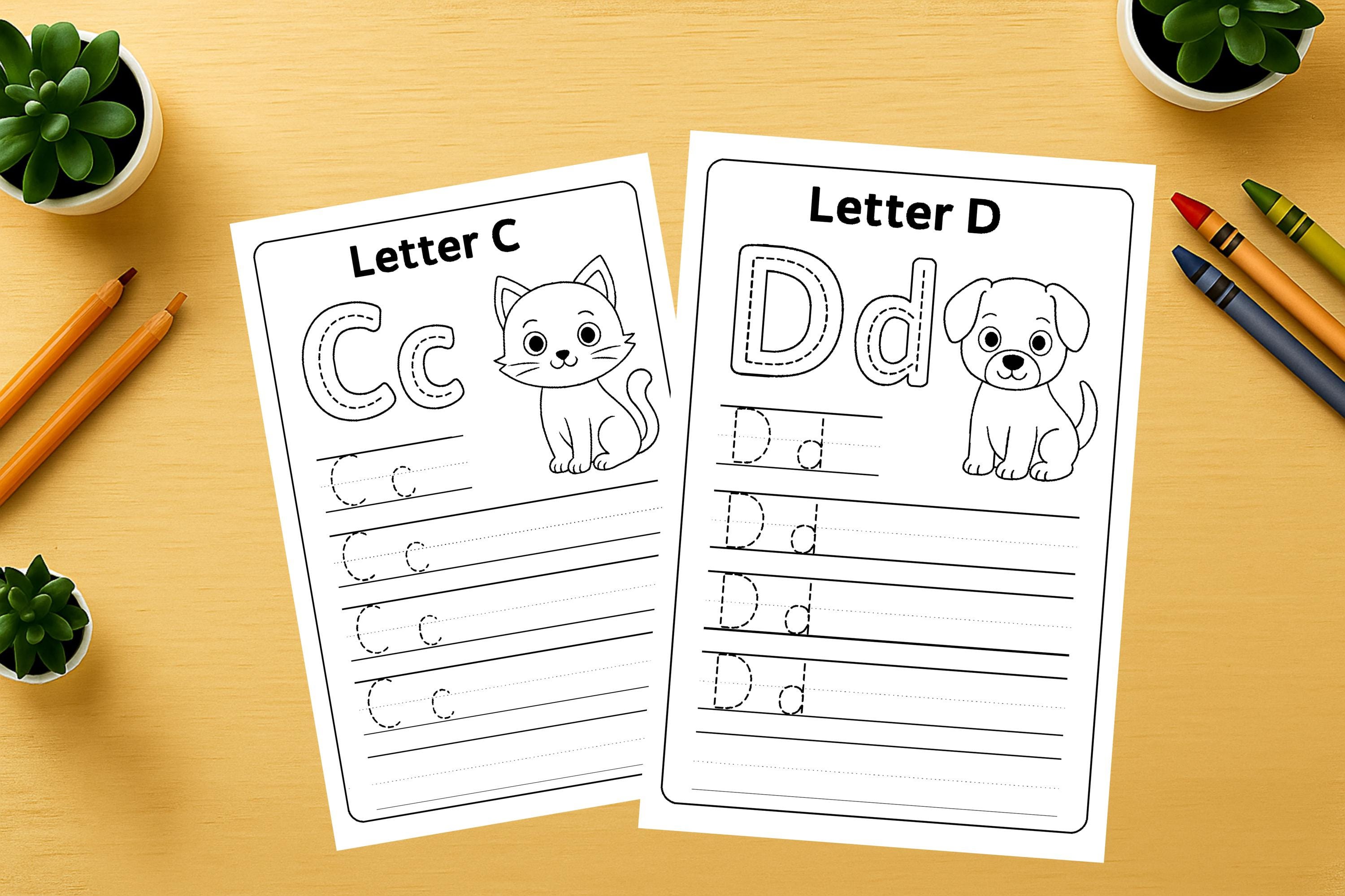 Alphabet Tracing Worksheets – Animal Letters Handwriting Practice (PDF ...