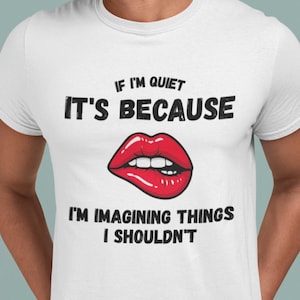 Flirty Quote T-Shirt, Funny Suggestive Humor Top, Introvert Flirting Tee, Red Lips Design, Playful Wear, Date Night Shirt, Birthday Gift
