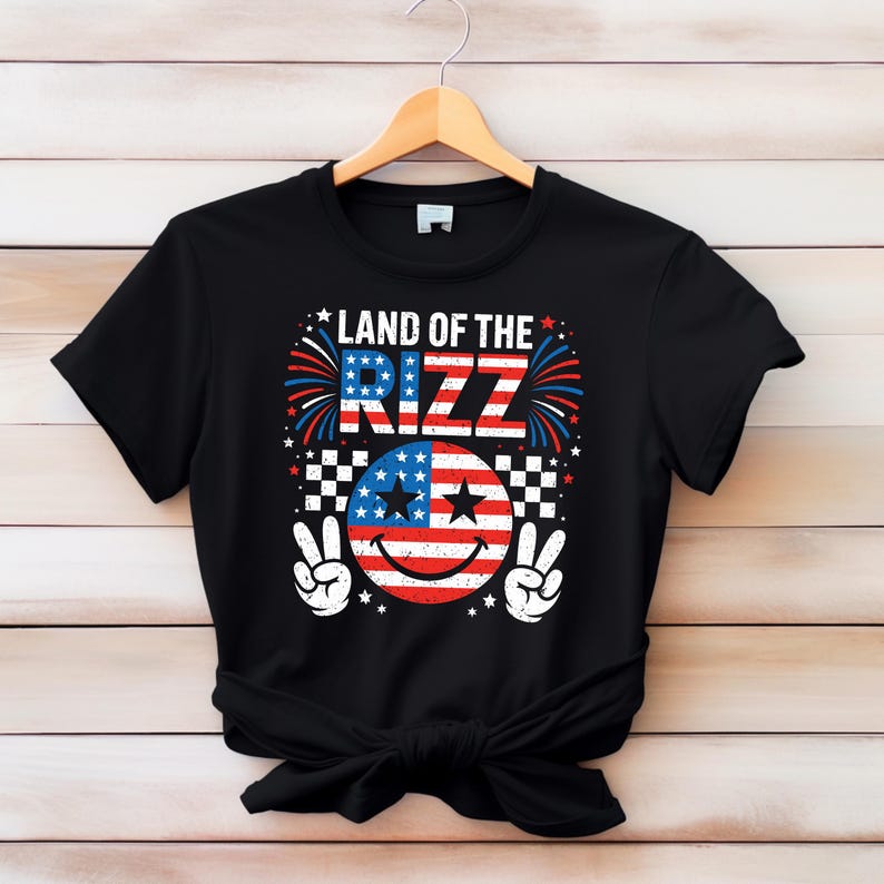 Land of the Rizz 4th of July Design: Patriotic PNG SVG Cut File ...