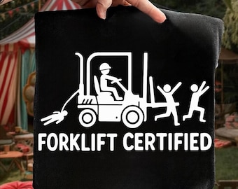 Funny Forklift Certified Driver SVG PNG, Joke Operator Design for Cricut Svg, Silhouette Svg, Vintage Safety Clipart, (Digital Download