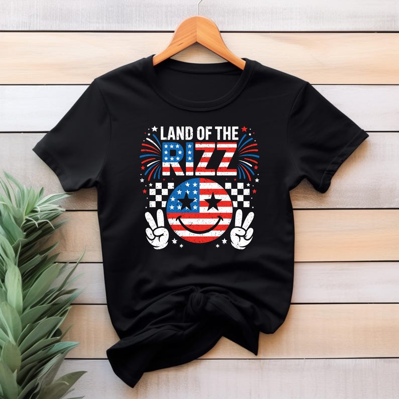 Land of the Rizz 4th of July Design: Patriotic PNG SVG Cut File ...