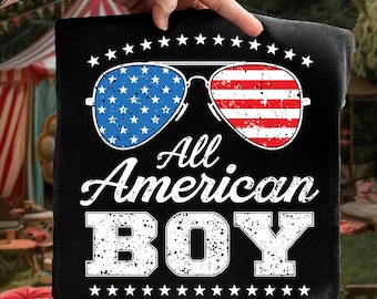 All American Boy SVG PNG Sublimation Design, Boys 4th of July Svg, Kids Patriotic Svg, American Flag Svg, Digital download