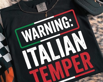 Warning Italian Temper SVG PNG – Funny Italian Humor Shirt Design, Sarcastic Quote Digital Download