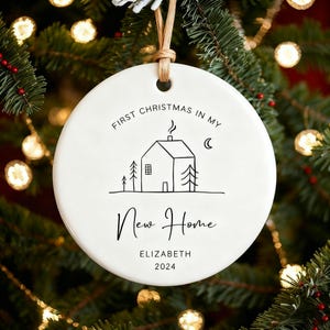 Personalized New Home Bauble, Custom New Home Ornament 2025, Our First Christmas in New Home Ornament, First Home Christmas Ornament