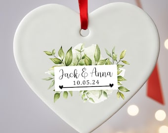 Regalo de boda, Adorno para pareja, Adorno para la primera Navidad, Adorno navideño para parejas, Adorno navideño para la primera Navidad de pareja, Adorno navideño