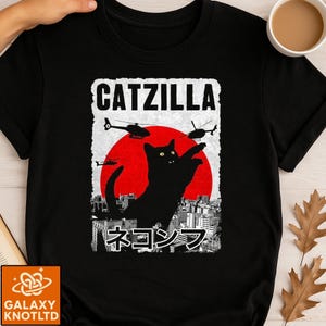 Catzilla Comfort Colors T-Shirt – Funny Cat Graphic Tee