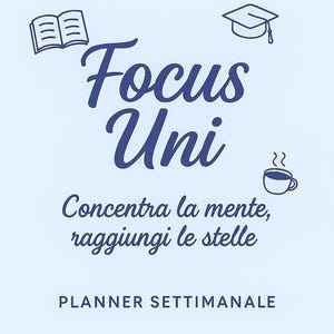 Planner Universitario PDF | Agenda settimanale studenti non datata A5 stampabile | Focus Uni digitale