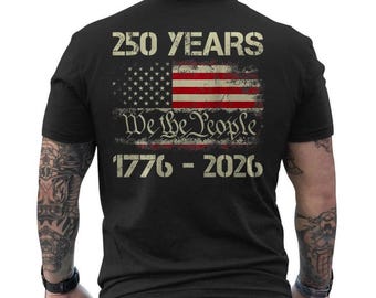 250. rocznica powstania Ameryki, 250 lat 1776-2026, „My, naród”, patriotyzm na plecach, wysokiej jakości bawełna, koszulka unisex