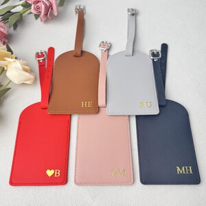 Aangepaste naam bagagelabels, bagagelabels met monogram, plaatskaart bruiloft, cadeaus bruidsmeisje, trouwbedankjes, vrijgezellenfeestcadeaus, weggeefcadeau