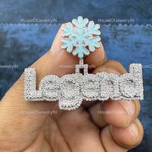Custom Letter Hip Hop Pendant, Custom Your Lucky Name, Men&#39;s Hip Hop Number Pendant, Moissanite Pendant, Ice Out Hip Hop Jewelry