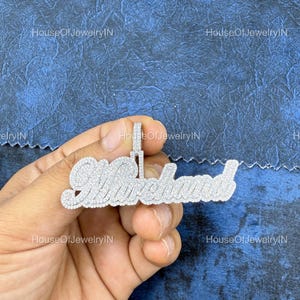 Custom Letter Hip Hop Pendant Fully Iced Out VVS Moissanite Custom Name Pendant 925 Silver Men&#39;s Charm Rapper Pendant Hip Hop Jewelry