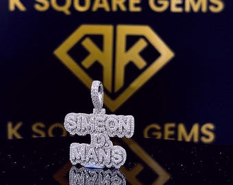 Custom Moissanite Letter Pendant: Iced Out Hip Hop Jewelry