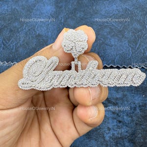 Moissanite Hip Hop Pendant, Any Custom Letter Pendant, Custom Letter, Iced Out Diamond Pendant, 925 Sterling Silver Men&#39;s Pendant