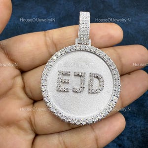 Moissanite Men&#39;s Letter Pendant 925 Sterling Silver, Custom Pendant,Customized Pendant, Rapper Pendant, Hip Hop Jewelry, 925 Silver