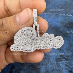 Custom Number Hip Hop Pendant, Custom Your Lucky Letter, Men&#39;s Hip Hop Number Pendant, Moissanite Pendant, Ice Out Hip Hop Jewelry