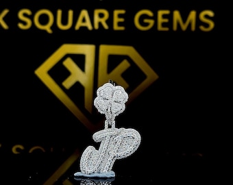 Custom Moissanite Letter Pendant: Iced Out Sterling Silver Hip Hop Jewelry