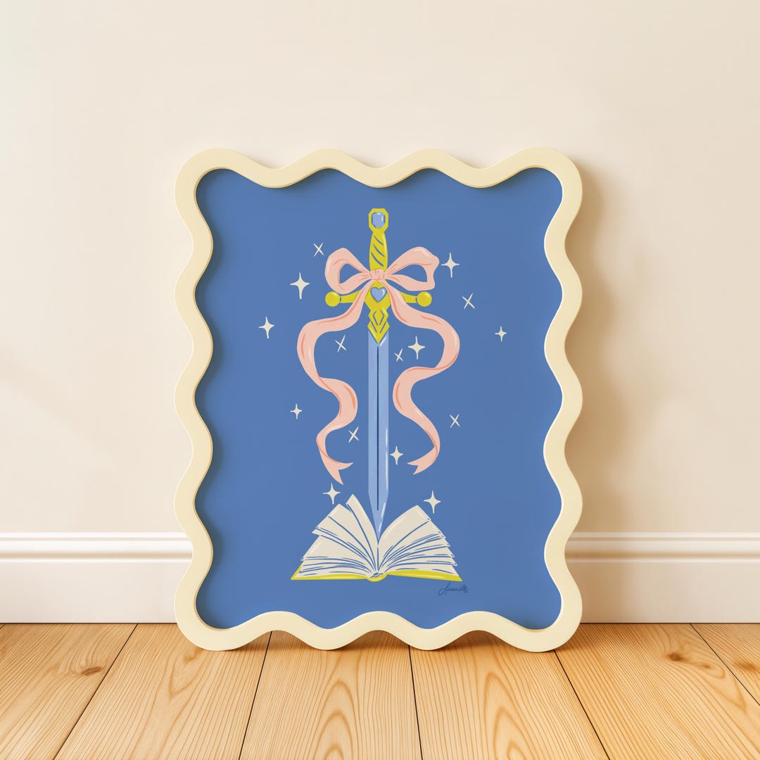 Romantasy Sword and Bows Art Print, Bookish Decor - Etsy