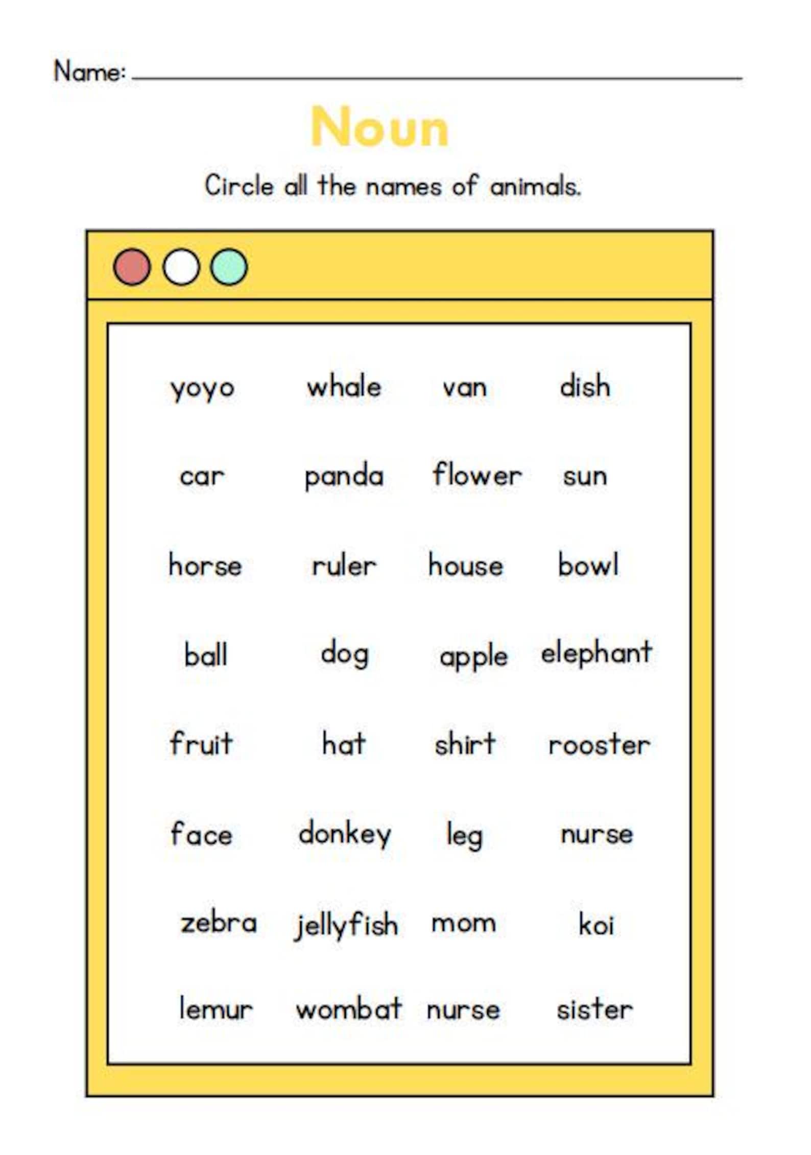 Editable English Worksheets for Kids | DIY Grammar & Vocabulary ...