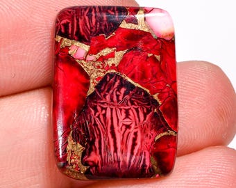 Red Copper Turquoise Radiant Shape Copper Turquoise 23X16X4 mm 15 Carat Natural Red Copper Turquoise Gift For Her