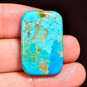 Kingman Turquoise Radiant Shape Turquoise Stone 29X19X5 mm 28 Carat Natural Kingman Turquoise Gift For Her