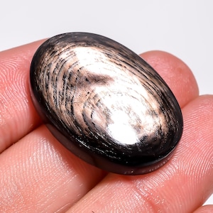 Natural Hypersthene Cabochon Loose Gemstone Oval Shape Hypersthene Healing Crystal Stone 28X20X6 mm 42 Carat Gift For Her Use For Jewelry